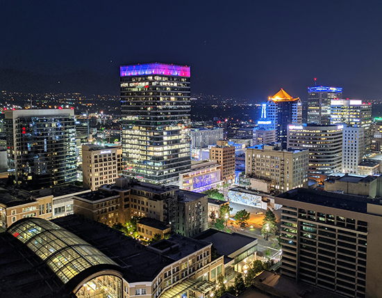 Salt Lake City at night